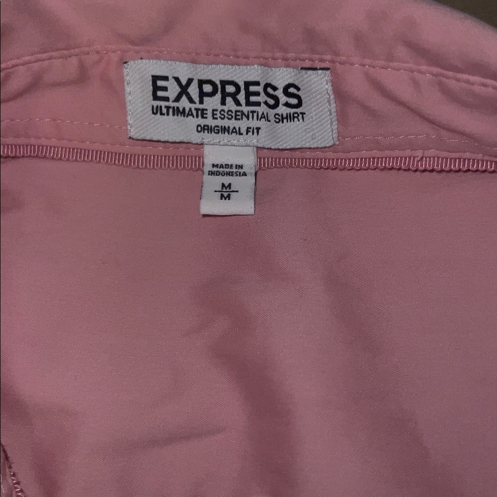 Express Ultimate Essential Light Pink Button Down… - image 2